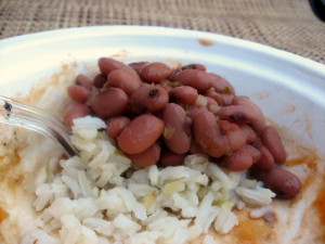 red beans and rice (this picture doesn't do the dish justice. The way