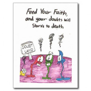 Postcard of animated funny church sayings