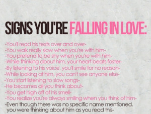 Signs You are Falling In love