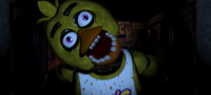 Chica attacking the player. (Click to see gif)