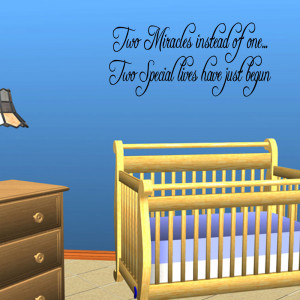 Details about Twins Baby Room Wall Quote Decal Nursery Decor Kids Home ...