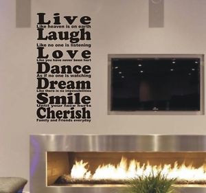 Details about Extra large Live like heaven wall art quote sticker ...