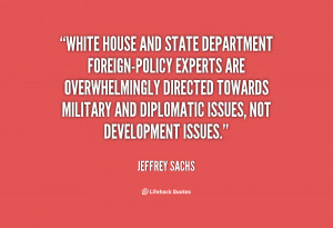 ... towards military and diplomatic issues, not development issues