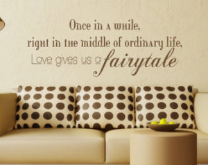 ... Decal - Love Gives Us A Fairytale - Wall Vinyl Sayings - Love Sayings