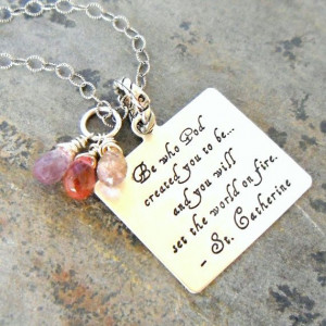 Insperational necklace Saint quote who God by YouCanQuoteMeOnThat, $78 ...