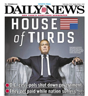 The Daily News Wins For The Most Vivid Shutdown Cover