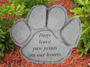 Dog Memorial Stone - Dogs Leave Paw Prints On Our Hearts