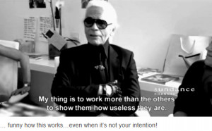 Karl Lagerfeld+intention