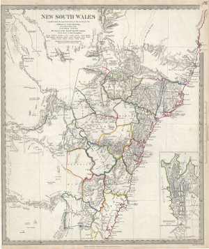 1833 S D U K Map of New South Wales Australia