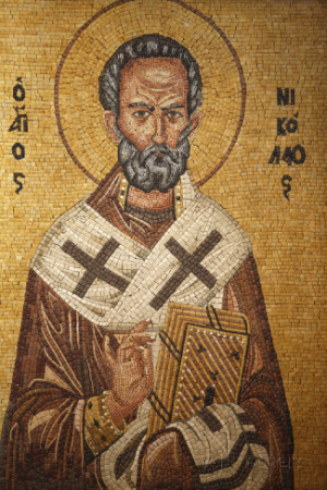 Greek Orthodox Icon Depicting Saint Nicholas in St George's Orthodox ...
