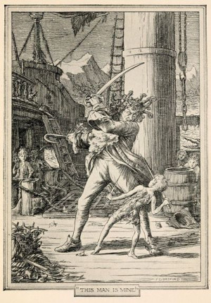 Captain Hook, Peter Pan illustration by F. D. Bedford