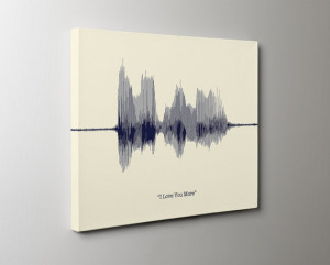 11x14 Sound Wave Art Canvas Personalized (ex. I Love You More) - 1st ...