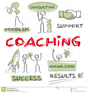 Coaching and consulting, success, illustration.