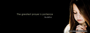 Greatest Prayer is Patiemce Quotes Facebook Cover