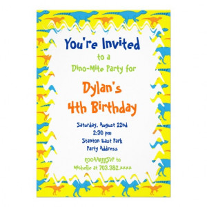 zazzle.comFun Cool Dinosaur Birthday Party Invitations from Zazzle,
