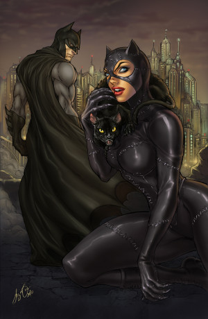 BATMAN & CATWOMAN HANGING OUT