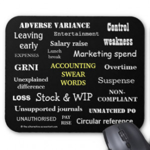 ACCOUNTING SWEAR WORDS Rude Accounting Terms Mouse Pad
