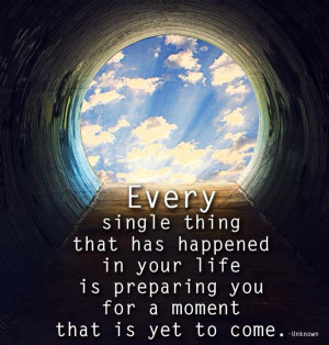 Every single thing that has happened in your life is preparing you for ...