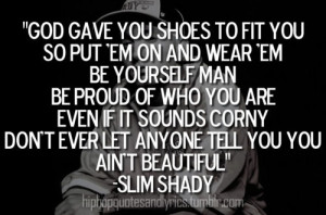 ... this image include: slim shady, corny, black and white, eminem and god