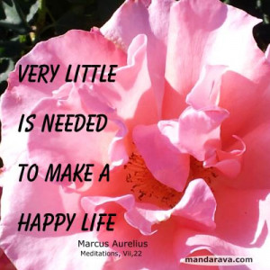 Inspirational Quotation from Marcus Aurelius – Little is Needed