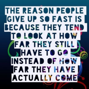 Remember how far you've come!