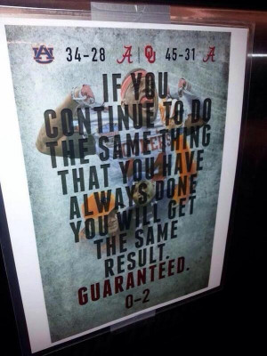 PHOTO: Alabama lockers have new '0-2' motivational posters