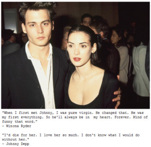 think Johnny Depp and Winona Ryder are my actual otp ~ I added the ...