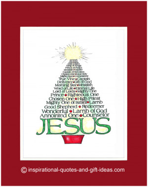 ... designed this unique Christmas Tree with many names of Jesus