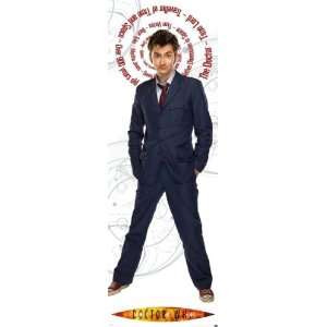 Doctor Who TV Show Door Poster (David Tennant / The Doctor Facts