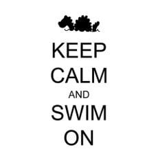 Keep Calm and Swim On Sea Monster Wall Art Poster
