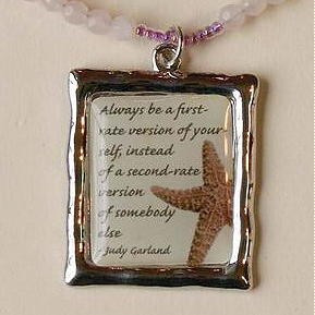 Poetics, Quotes: A First-Rate Starfish - Judy Garland - Rose Quartz