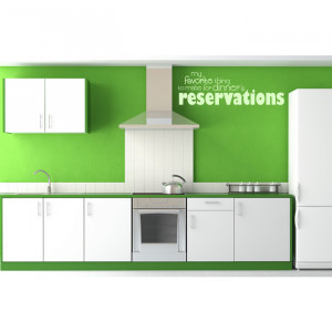 ... Reservations Wall Sticker Kitchen Quote Wall Decal Art gallery image