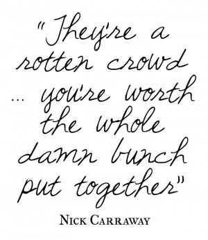 Nick Carraway Great Gatsby Quotes Nick carraway (tobey maguire)