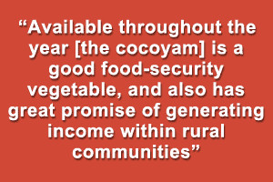 The cocoyam micro-propagation research arose out of a need to develop ...