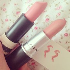Mac light pink lipsticks #mac #makeupmayhem #makeup #lipstick