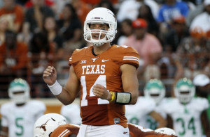 Aug 30, 2014; Austin, TX, USA; Texas Longhorns quarterback David Ash ...