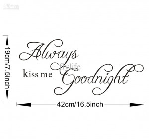Good Night Minions Quotes Always kiss me goodnight-vinyl wall ...