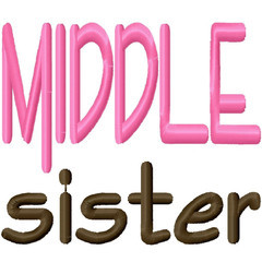 Middle Sister Embroidery Design