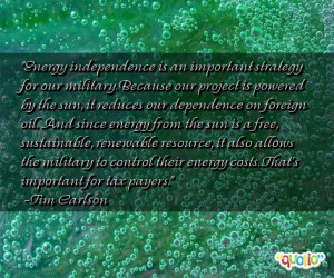 Energy independence is an important strategy for