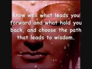 ... You Back, And Choose The Path That Leads To Wisdom. ~ Buddhist Quotes