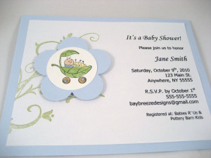 Cute As a Bug Baby Boy Shower Invite