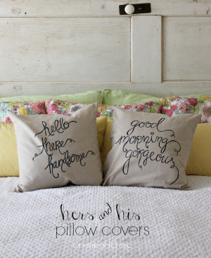 ... you how I created these whimsical sentiment pillows using…a Sharpie