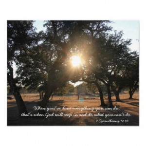 Texas Sunset, Scripture Quote from Corinthians