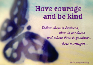 Have courage and be kind from Cinderella. Hearts in the Wind.