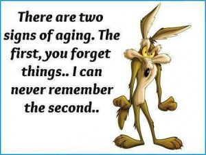 There are two signs of aging