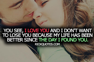 Love Quotes | Since I Found You Couple Love hug Kiss romantic