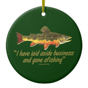 Izaak Walton Fishing Quote Christmas Ornament
