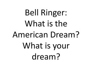 Bell Ringer What is the American Dream What is your dream by wulinqing