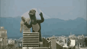 funny godzilla fight Top 8 Funny and Cute Animated Gif Images