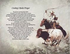 cowboy rodeo prayer poem personalized name art print more cowboy ...